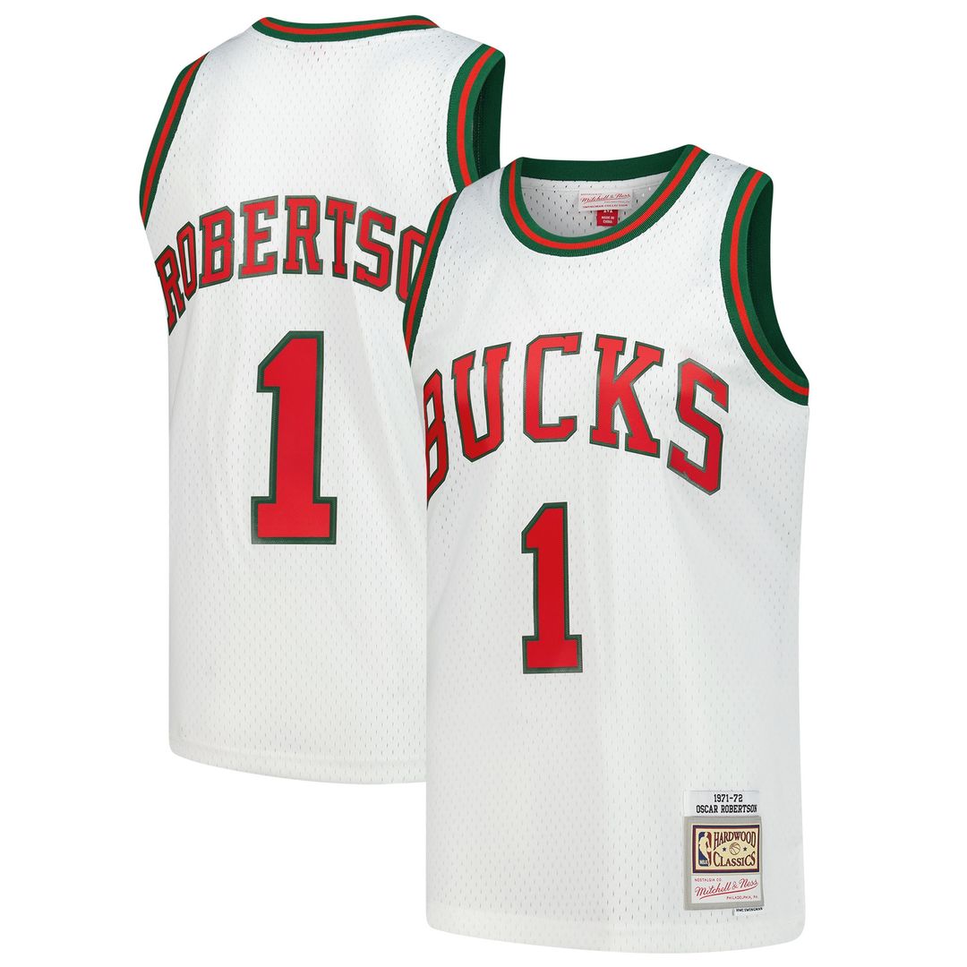 Oscar Robertson Milwaukee Bucks Mitchell & Ness 1971/72 Hardwood Classics Swingman Jersey - Green