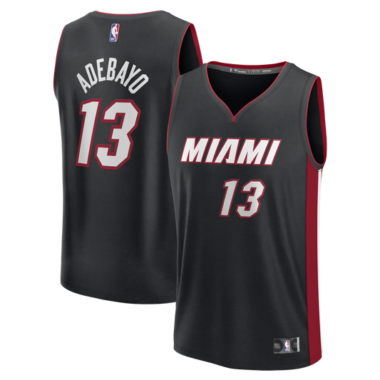 Bam Adebayo Miami Heat Fanatics Fast Break Replica Jersey - Icon Edition - Black