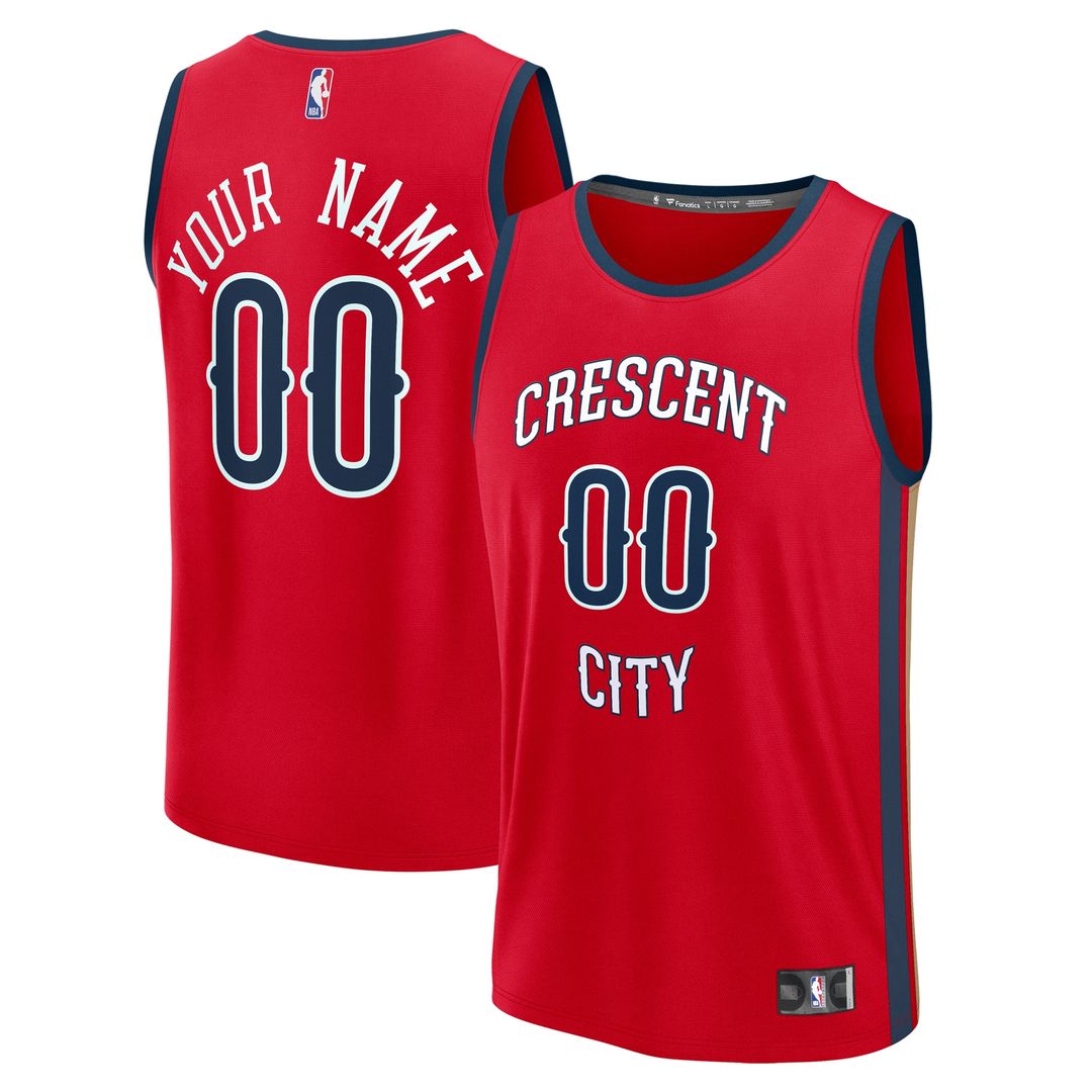 New Orleans Pelicans Fanatics Fast Break Custom Jersey - Icon Edition - Navy