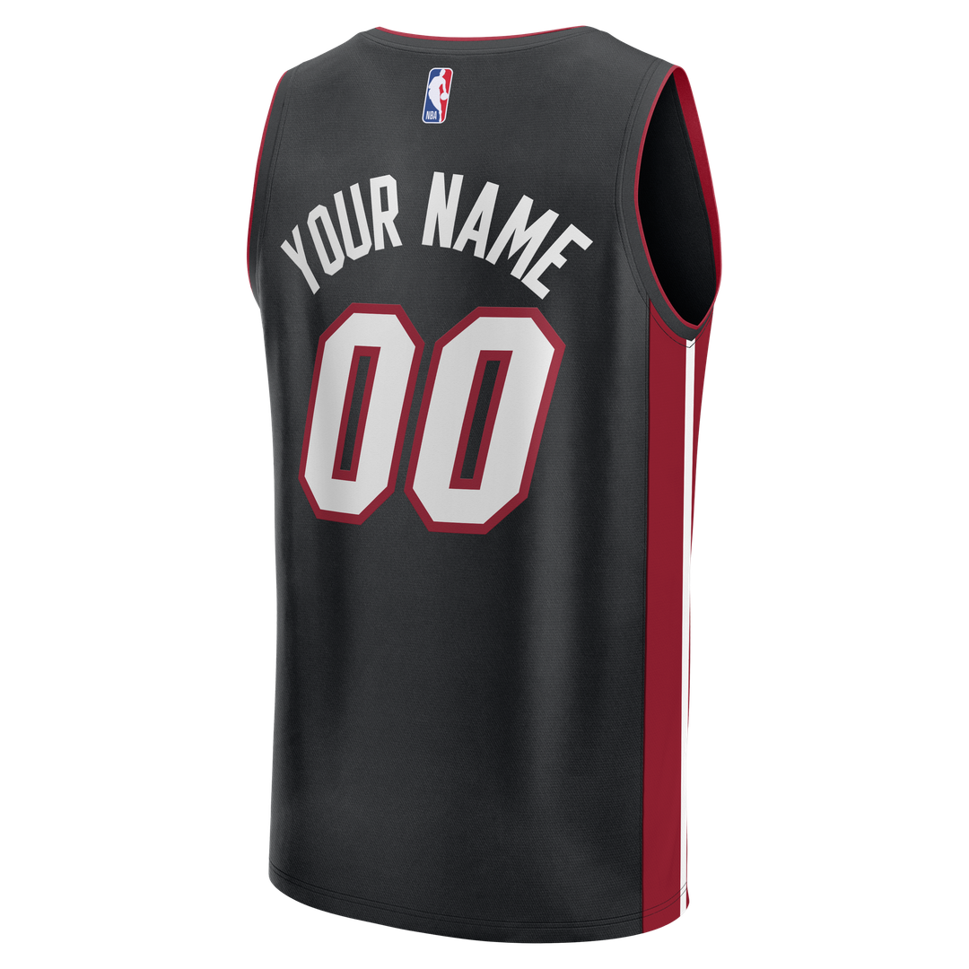 Miami Heat Fanatics Fast Break Custom Jersey - Icon Edition - Black