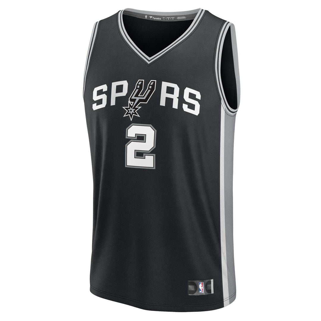 Dylan Harper San Antonio Spurs Fanatics 2025 NBA Draft First Round Pick Fast Break Replica Jersey - Icon Edition - Black