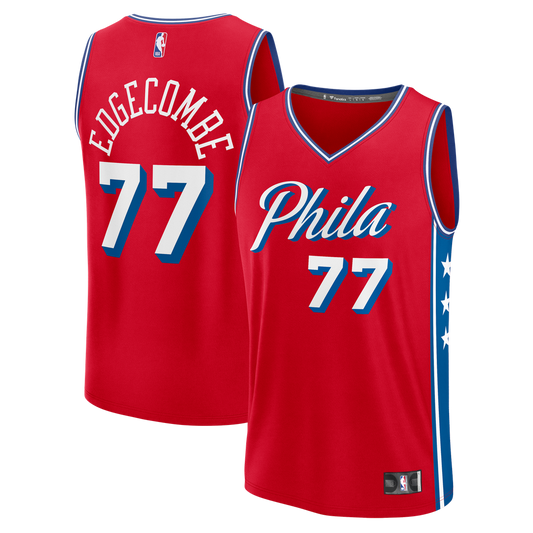 VJ Edgecombe Philadelphia 76ers Fanatics Fast Break Player Replica Jersey - Statement Edition - Red