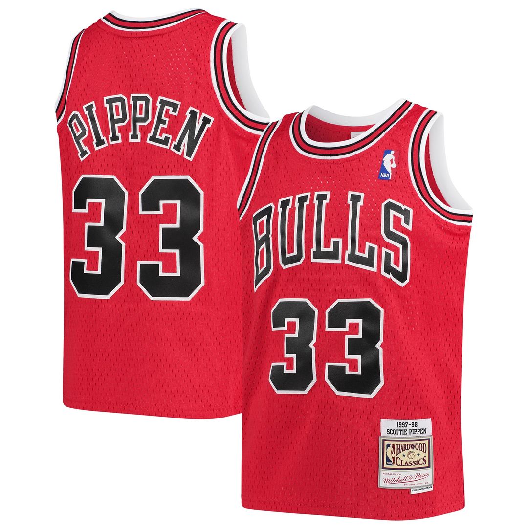 Scottie Pippen Chicago Bulls Mitchell & Ness Youth Hardwood Classics Swingman Throwback Jersey - Black