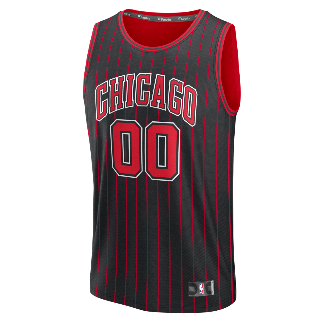 Chicago Bulls Fanatics Youth Fast Break Custom Jersey - Statement Edition - Black