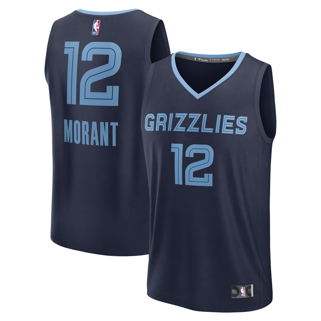 Ja Morant Memphis Grizzlies Fanatics Fast Break Player Replica Jersey - Icon Edition - Navy