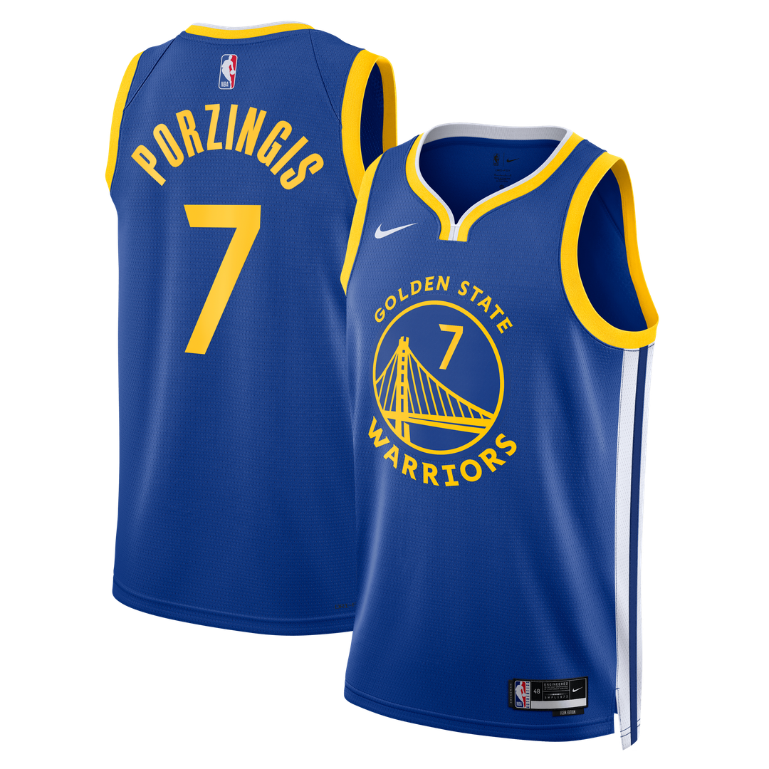 Kristaps Porziņģis Golden State Warriors Nike Unisex Swingman Jersey - Icon Edition - Royal