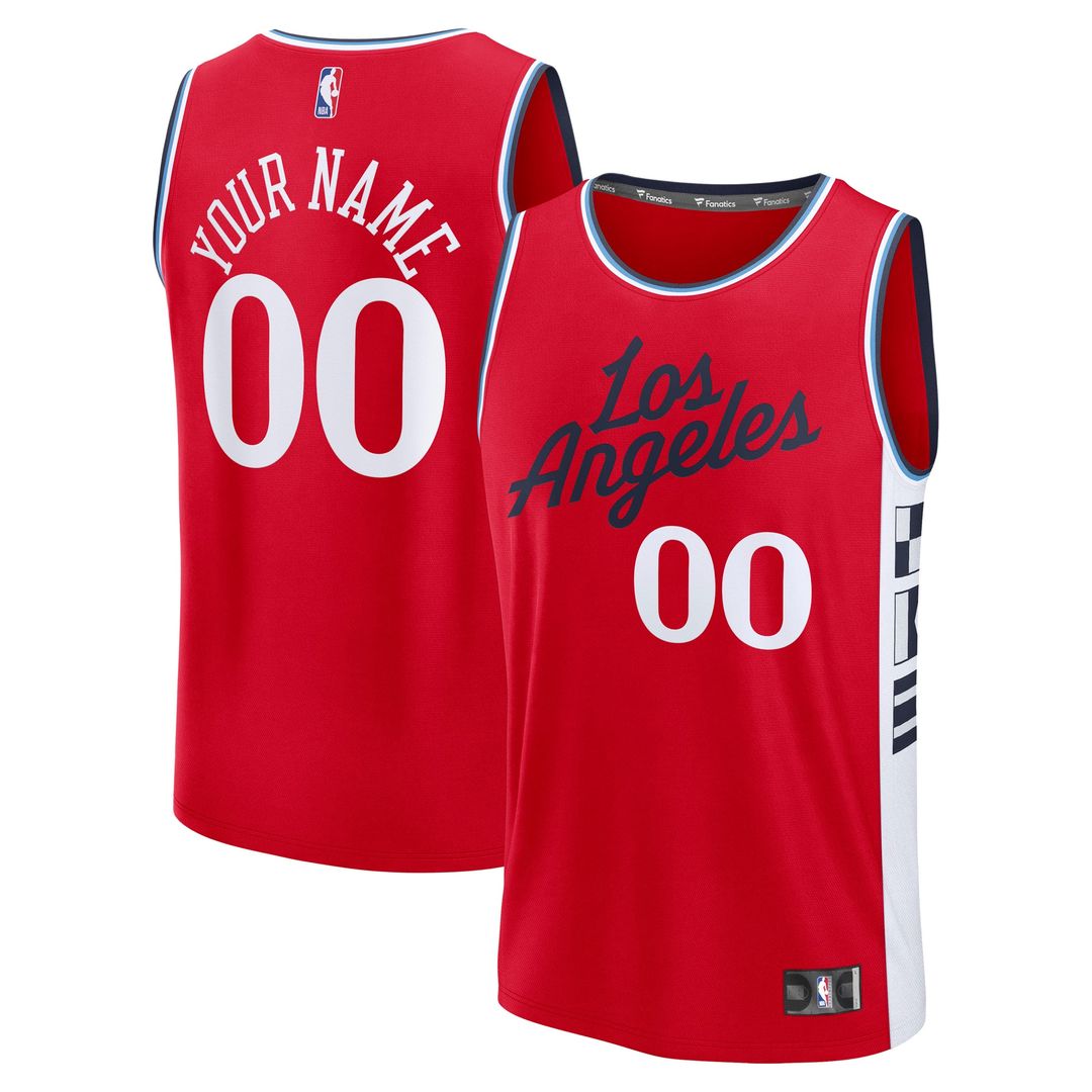 LA Clippers Fanatics Youth Fast Break Custom Replica Jersey - White - Association Edition