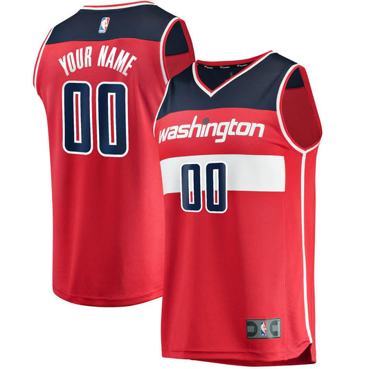 Washington Wizards Fanatics Fast Break Custom Replica Jersey Red - Icon Edition