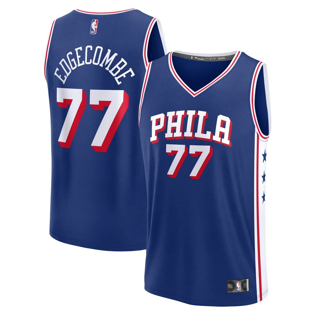 V. J. Edgecombe Philadelphia 76ers Fanatics 2025 NBA Draft First Round Pick Fast Break Replica Jersey - Icon Edition - Royal