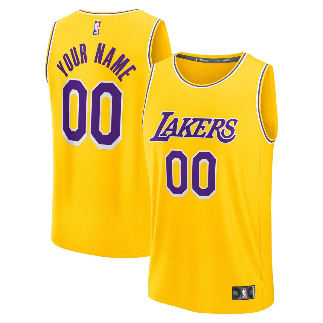 Los Angeles Lakers Fanatics Fast Break Custom Replica Jersey - Association Edition - White