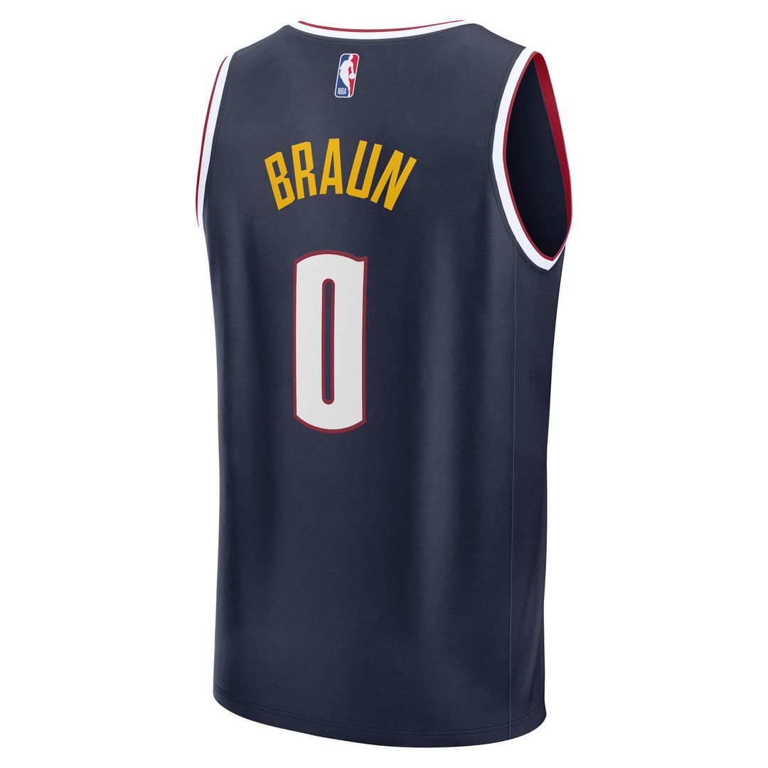 Christian Braun Denver Nuggets Fanatics Fast Break Player Replica Jersey - Icon Edition - Navy