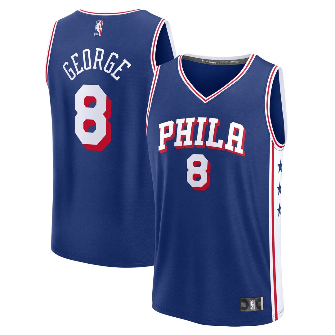 Paul George Philadelphia 76ers Fanatics Youth Fast Break Player Replica Jersey - Icon Edition - Royal