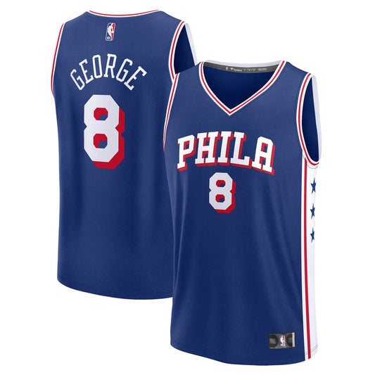Paul George Philadelphia 76ers Fanatics Youth Fast Break Player Replica Jersey - Icon Edition - Royal