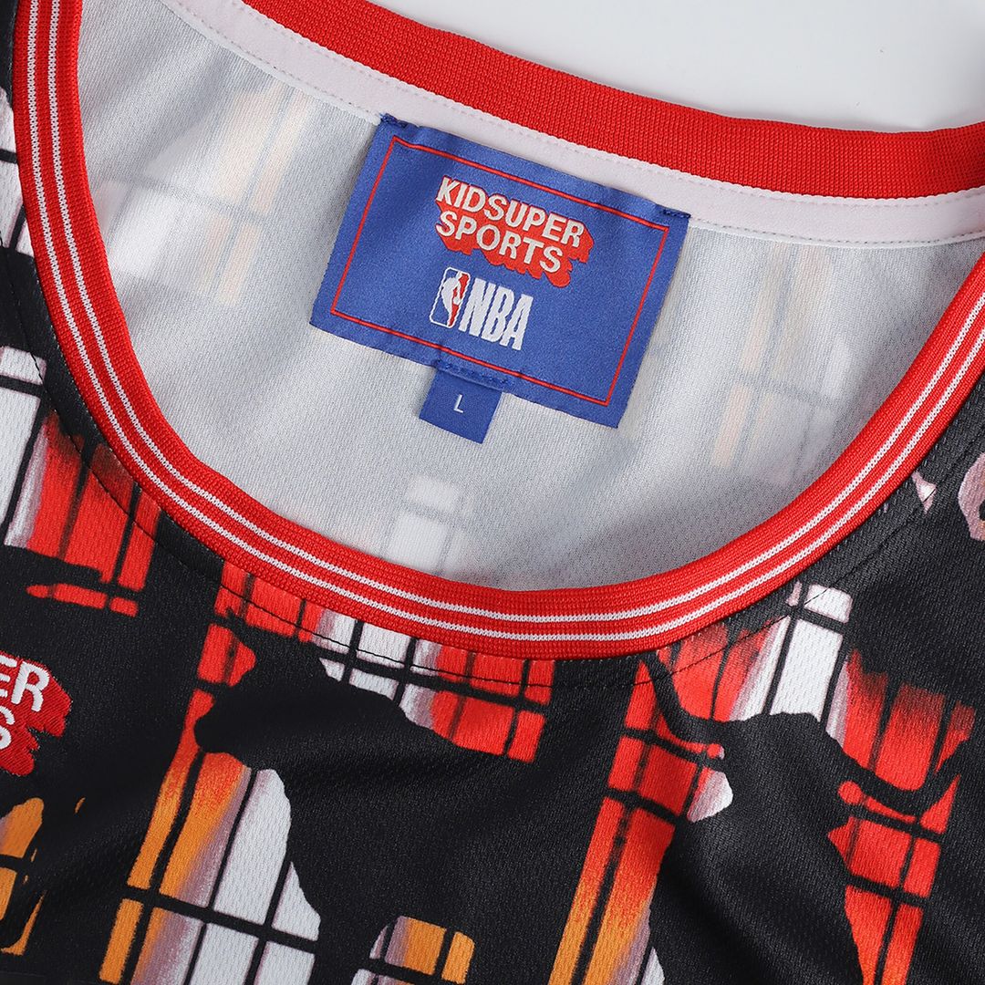 Chicago Bulls NBA & KidSuper Studios by Fanatics Unisex Hometown Jersey - Red