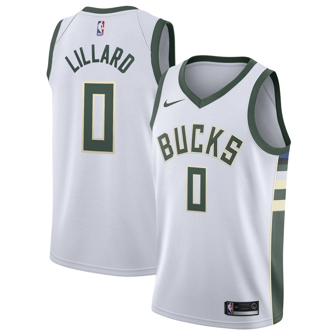 Damian Lillard Milwaukee Bucks Nike Unisex Player Swingman Jersey - Association Edition - White