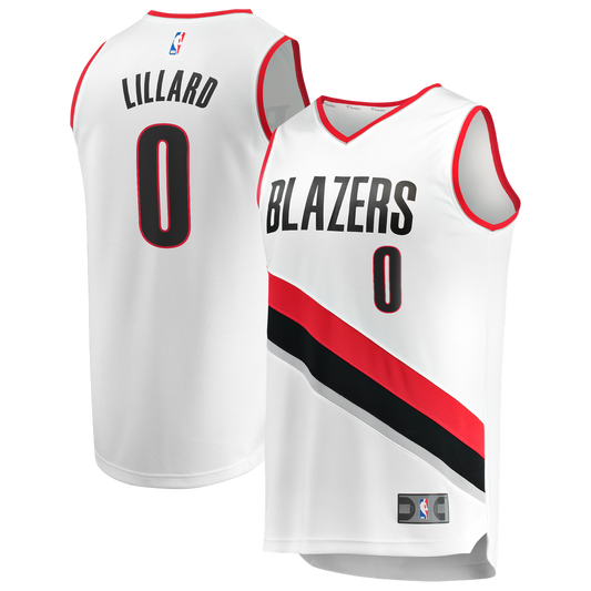 Damian Lillard Portland Trail Blazers Fanatics Fast Break Replica Jersey - White - Association Edition