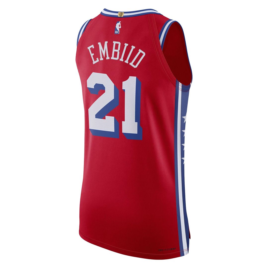 Joel Embiid Philadelphia 76ers Jordan Brand Player Authentic Jersey - Statement Edition - Red