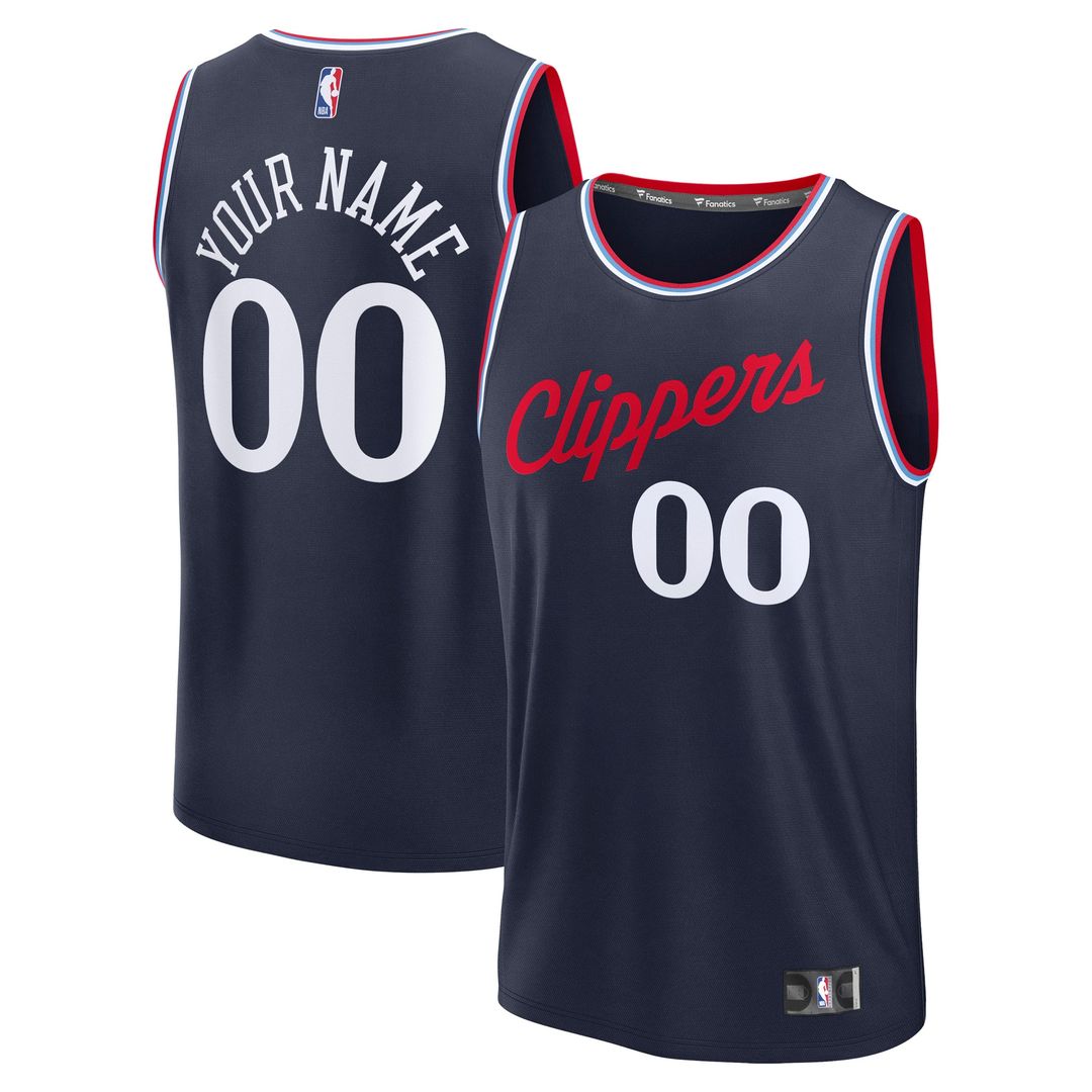 LA Clippers Fanatics Youth Fast Break Custom Replica Jersey - White - Association Edition