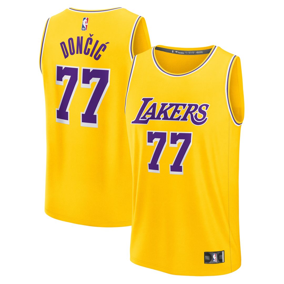 Luka Dončić Los Angeles Lakers Fanatics Youth Fast Break Player Replica Jersey - Gold