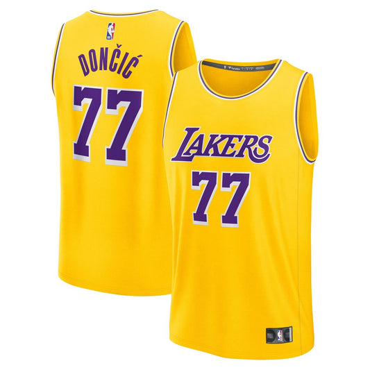 Luka Dončić Los Angeles Lakers Fanatics Youth Fast Break Player Replica Jersey - Gold