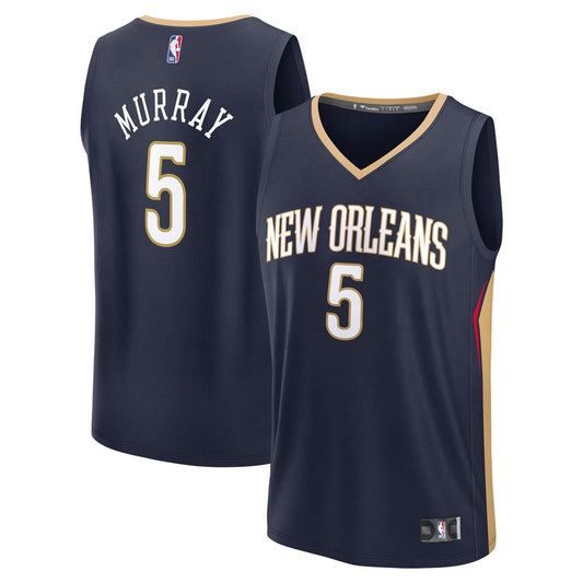 Dejounte Murray New Orleans Pelicans Fanatics Fast Break Player Replica Jersey - Icon Edition - Navy