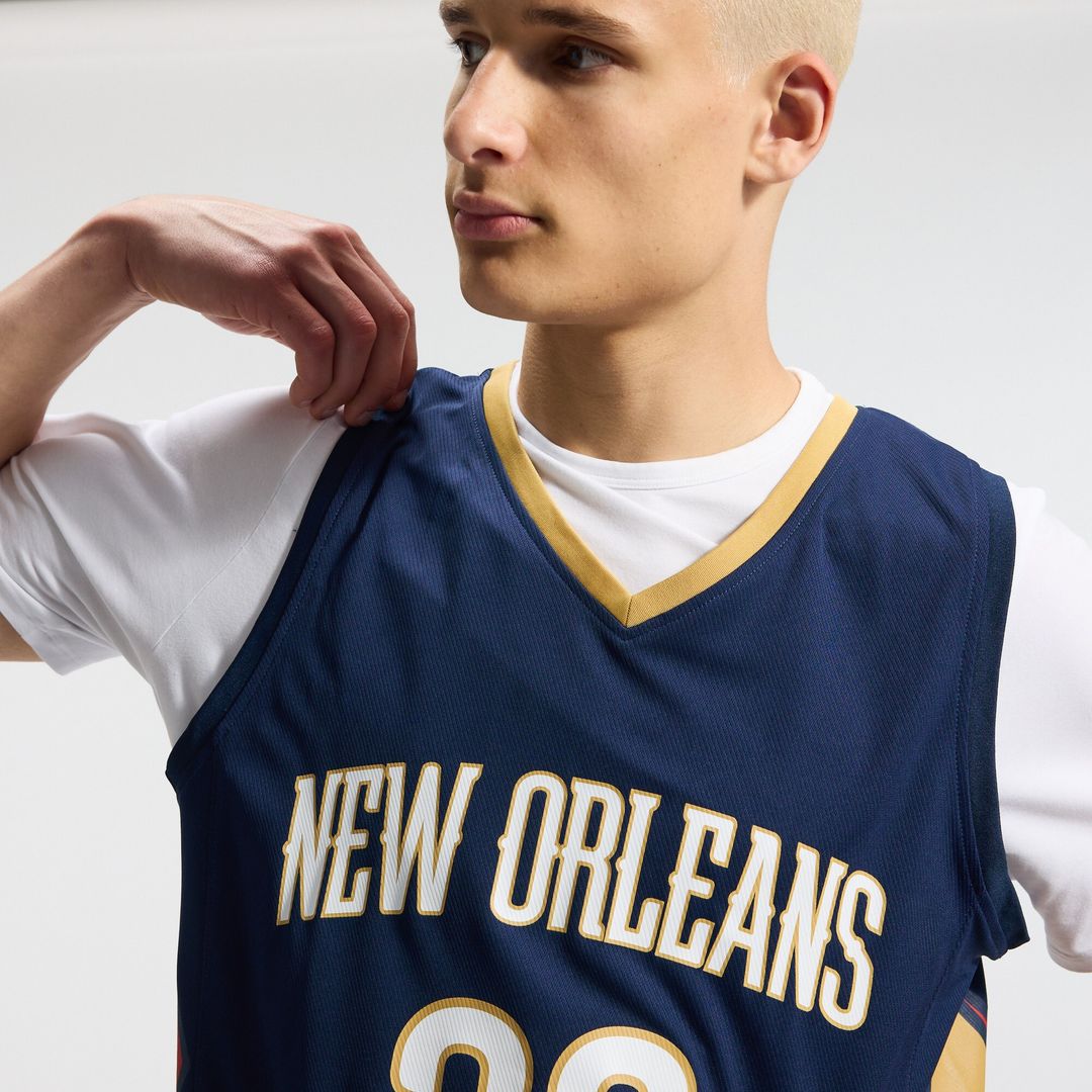 Derik Queen New Orleans Pelicans Fanatics Fast Break Replica Jersey - Icon Edition - Navy