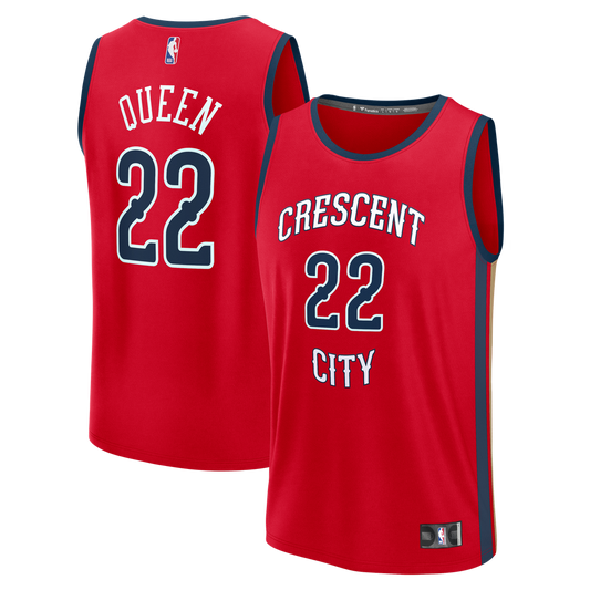 Derik Queen New Orleans Pelicans Fanatics Fast Break Player Replica Jersey - Statement Edition - Red