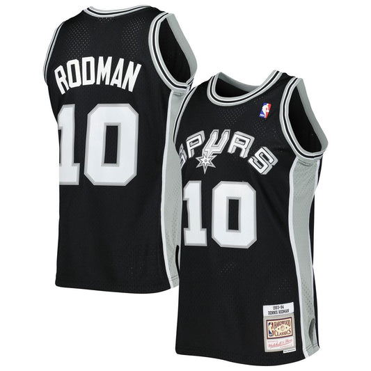 Dennis Rodman San Antonio Spurs Mitchell & Ness 1993/94 Hardwood Classics Swingman Jersey - Black