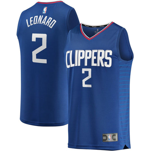 Kawhi Leonard LA Clippers Fanatics Youth 2019/20 Fast Break Replica Jersey Blue - Icon Edition