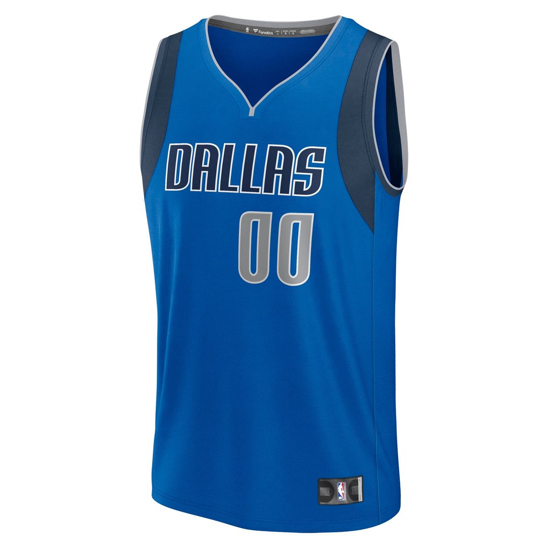 Dallas Mavericks Fanatics Youth Fast Break Custom Replica Jersey - Blue - Icon Edition