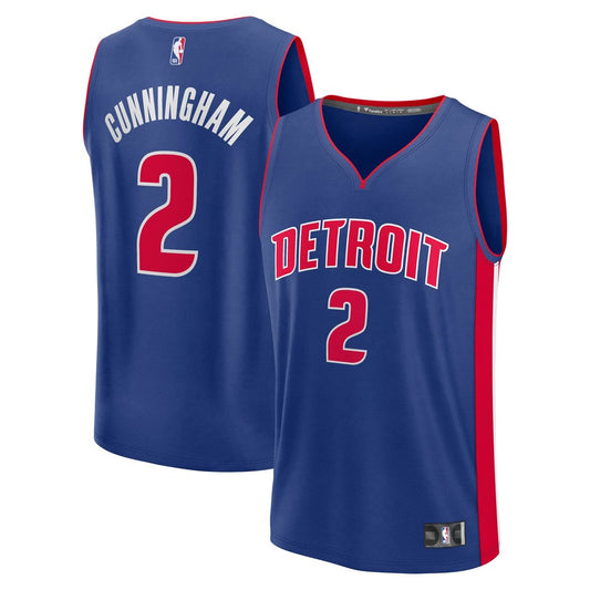 Cade Cunningham Detroit Pistons Fanatics Fast Break Player Replica Jersey - Icon Edition - Blue
