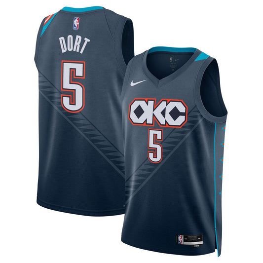 Luguentz Dort Oklahoma City Thunder Nike Unisex 2025/26 Swingman Jersey - Navy - City Edition