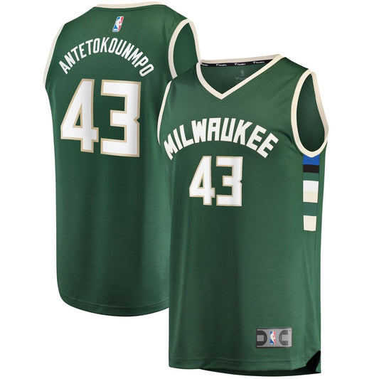 Thanasis Antetokounmpo Milwaukee Bucks Fanatics Fast Break Player Replica Jersey - Icon Edition - Hunter Green