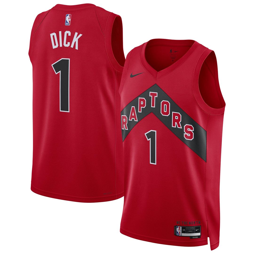 Gradey Dick Toronto Raptors Nike Unisex Player Swingman Jersey - Icon Edition - Red