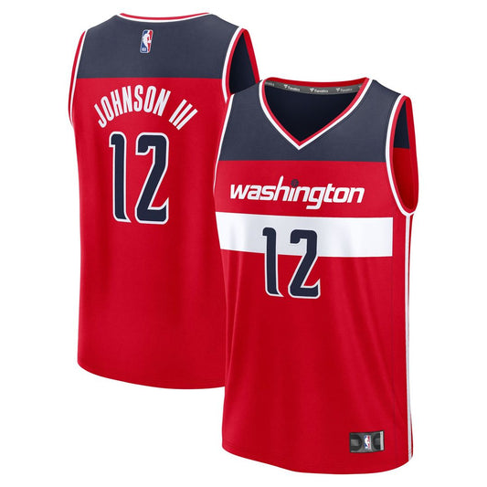 Tre Johnson III Washington Wizards Fanatics Youth 2025 NBA Draft First Round Pick Fast Break Replica Jersey - Icon Edition - Red