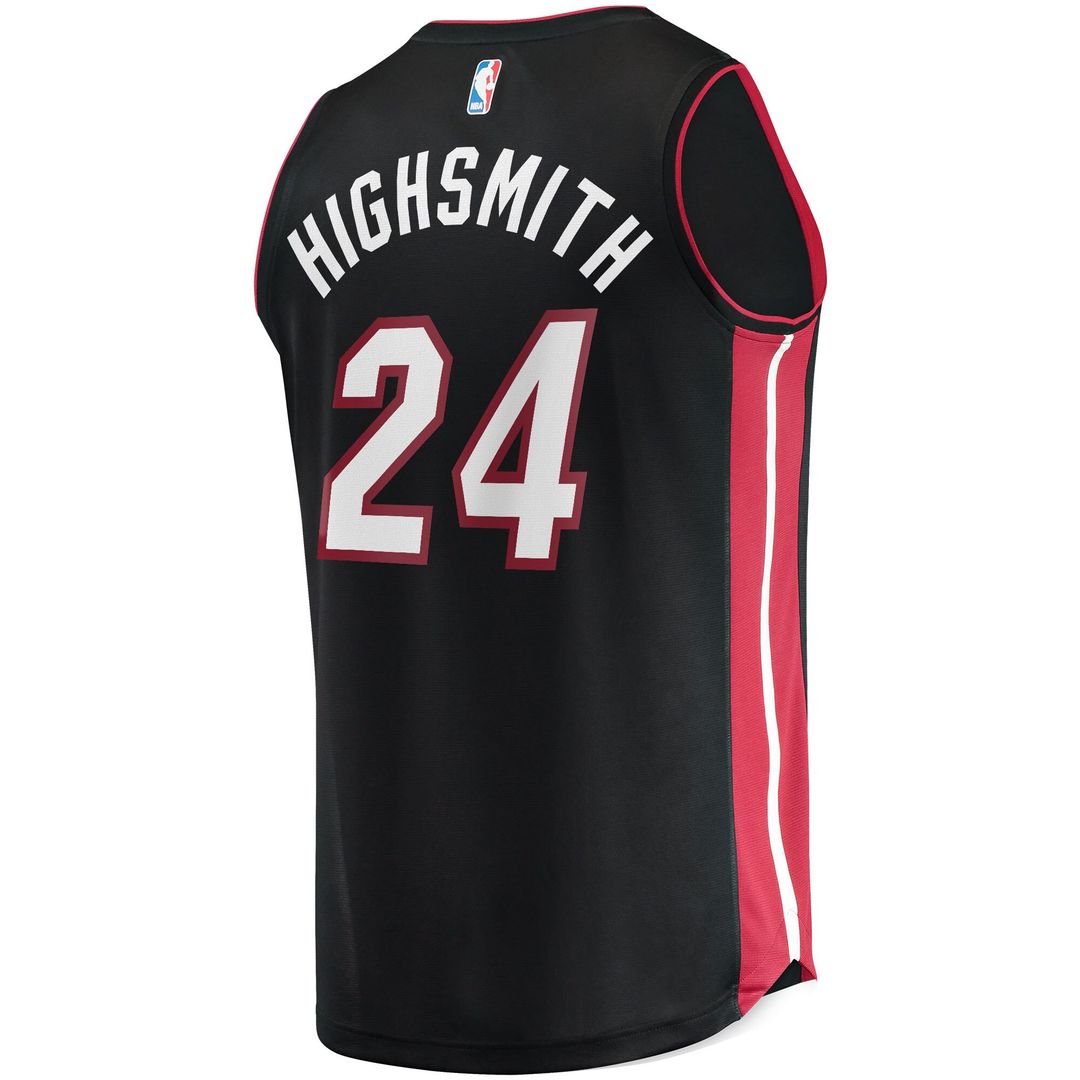 Haywood Highsmith Miami Heat Fanatics 2021/22 Fast Break Replica Jersey - Icon Edition - Black