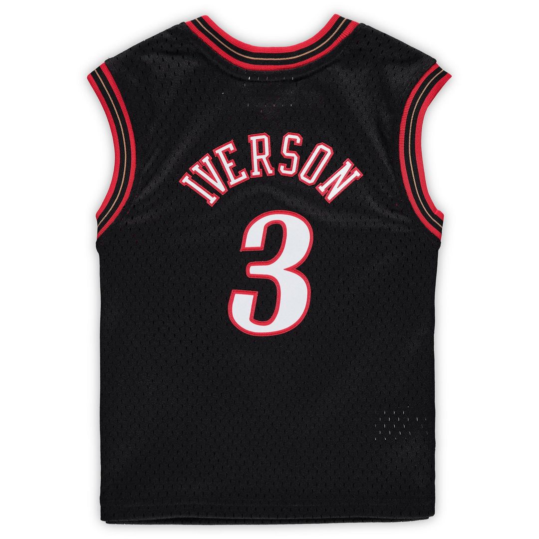 Allen Iverson Philadelphia 76ers Mitchell & Ness Preschool 2000 - 2001 Hardwood Classics Throwback Team Jersey - Black