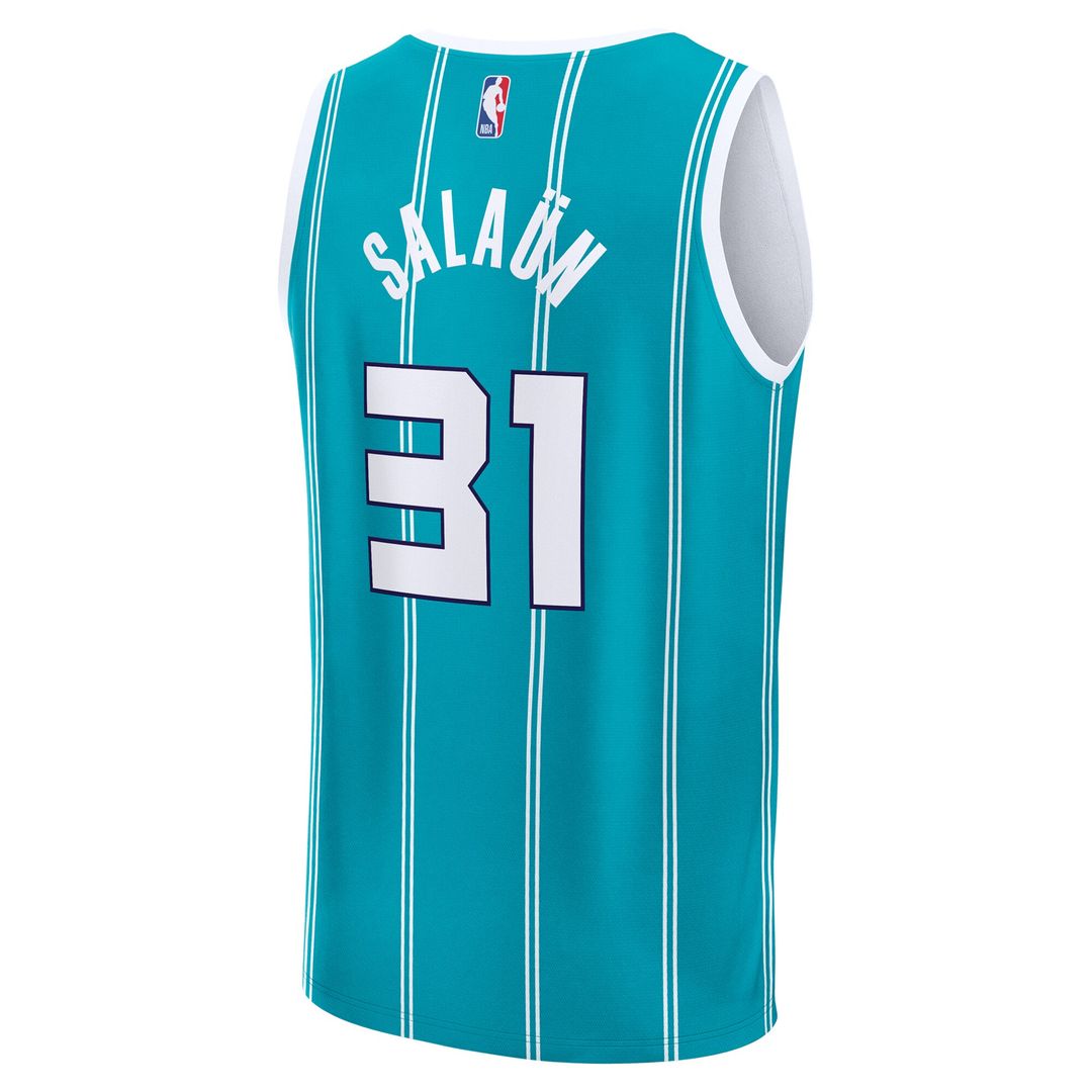 Tidjane Salaun Charlotte Hornets Fanatics 2024 NBA Draft Fast Break Player Jersey - Icon Edition - Teal