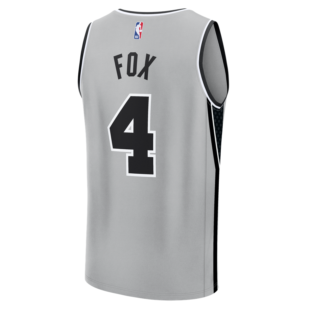 De'Aaron Fox San Antonio Spurs Fanatics Fast Break Jersey - Statement Edition - Silver