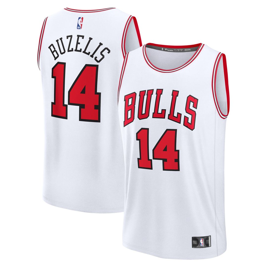 Matas Buzelis Chicago Bulls Fanatics Youth Fast Break Player Replica Jersey - Association - White Edition