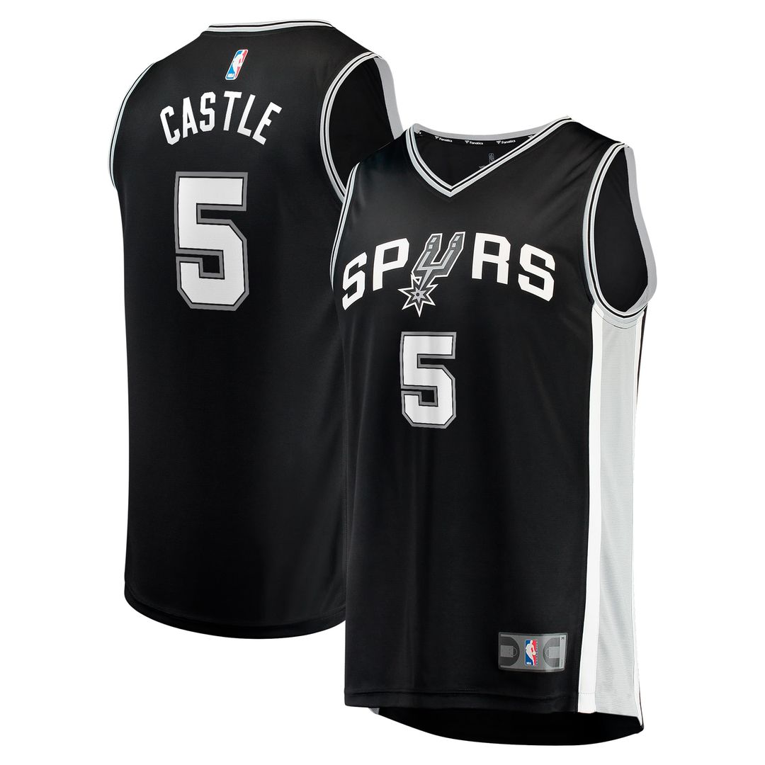 Stephon Castle San Antonio Spurs Fanatics 2024 NBA Draft Fast Break Player Jersey - Icon Edition - Black