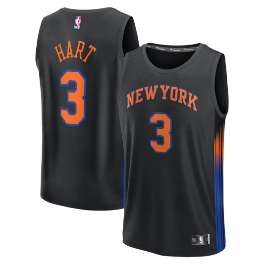 Josh Hart New York Knicks Fanatics Youth Fast Break Jersey - Statement Edition - Black