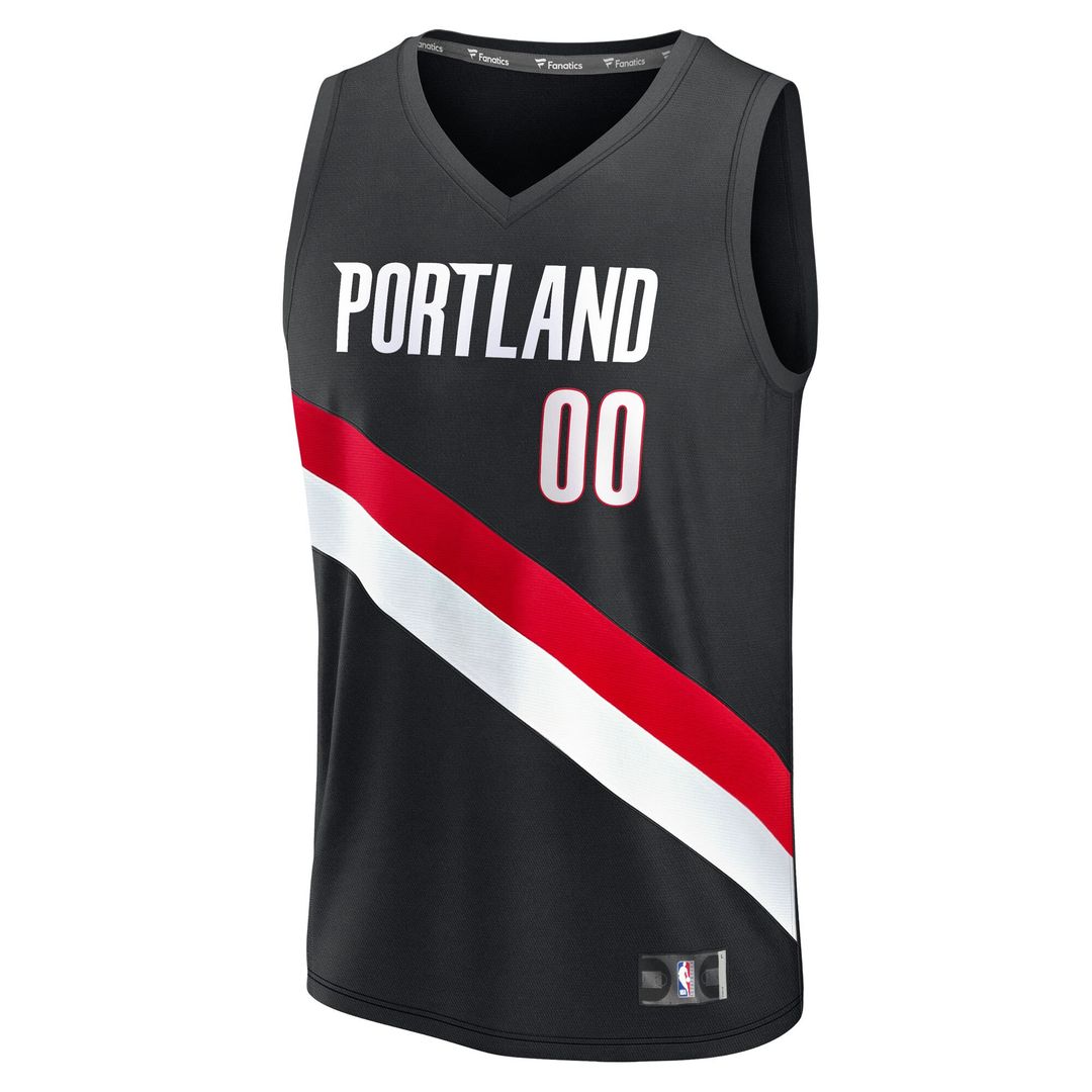 Scoot Henderson Portland Trail Blazers Fanatics Fast Break Replica Jersey - Icon Edition - Black