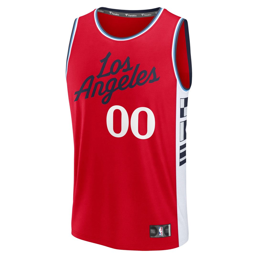 LA Clippers Fanatics Youth Fast Break Custom Replica Jersey - White - Association Edition