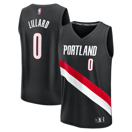 Damian Lillard Portland Trail Blazers Fanatics Youth Fast Break Replica Jersey - Black - Icon Edition