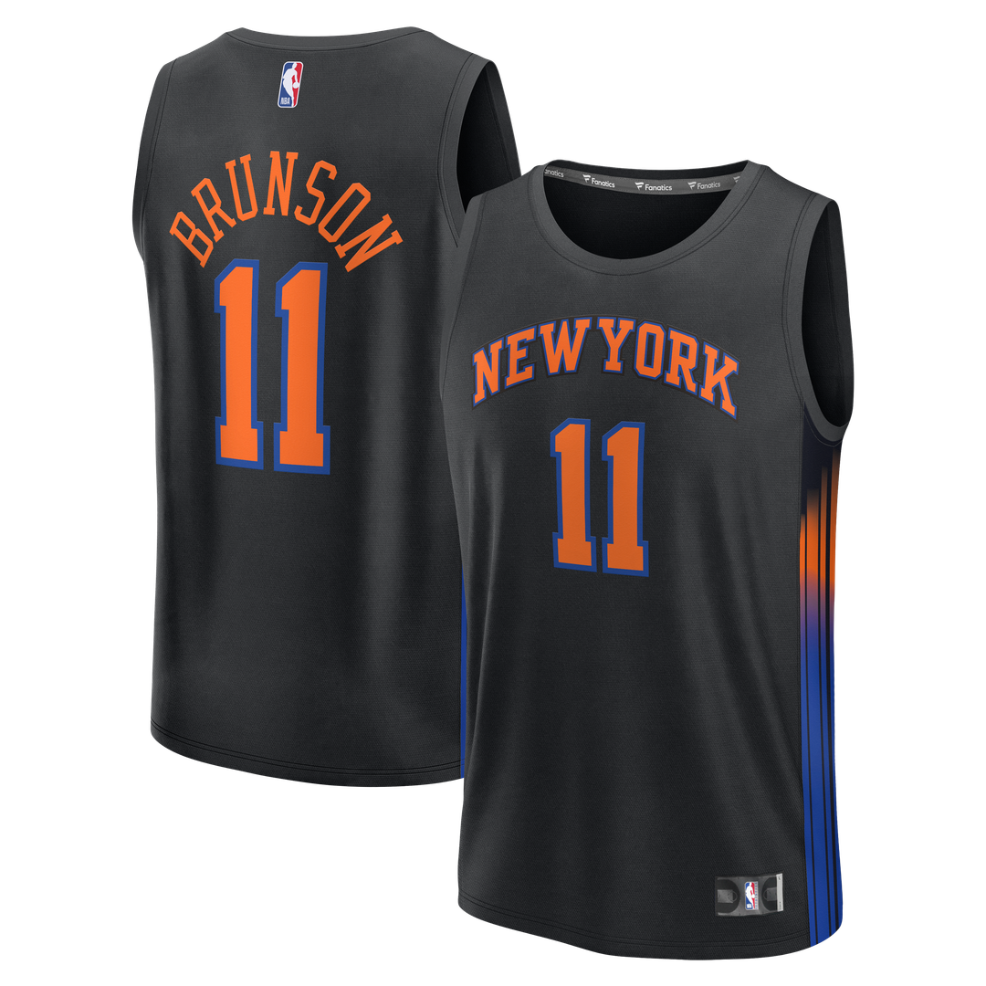 Jalen Brunson New York Knicks Fanatics Fast Break Jersey - Statement Edition - Black