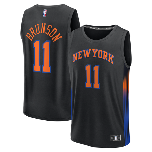 Jalen Brunson New York Knicks Fanatics Fast Break Jersey - Statement Edition - Black