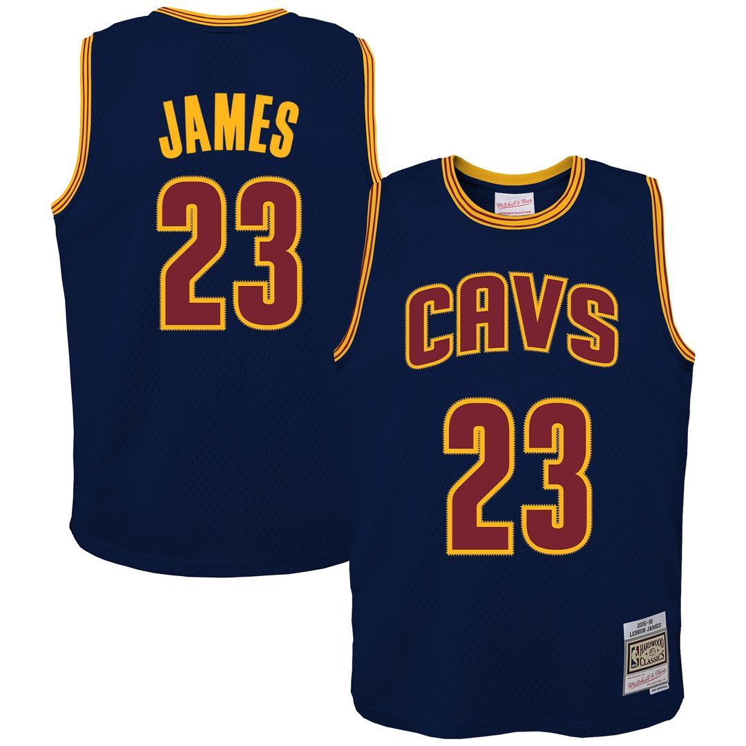 LeBron James Cleveland Cavaliers Mitchell & Ness Youth 2015/16 Hardwood Classics Swingman Jersey - Navy