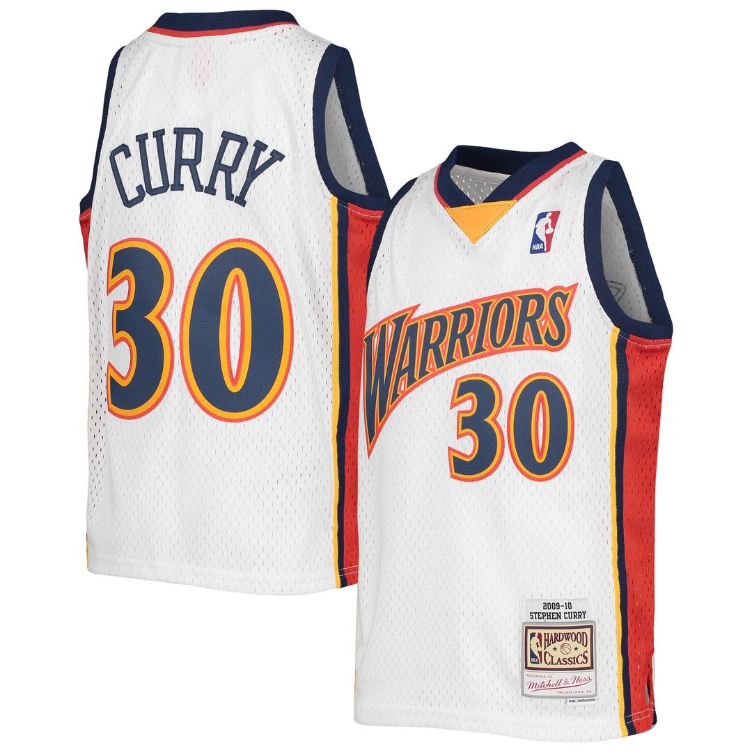 Stephen Curry Golden State Warriors Mitchell & Ness Youth 2009 - 10 Hardwood Classics Swingman Jersey - White