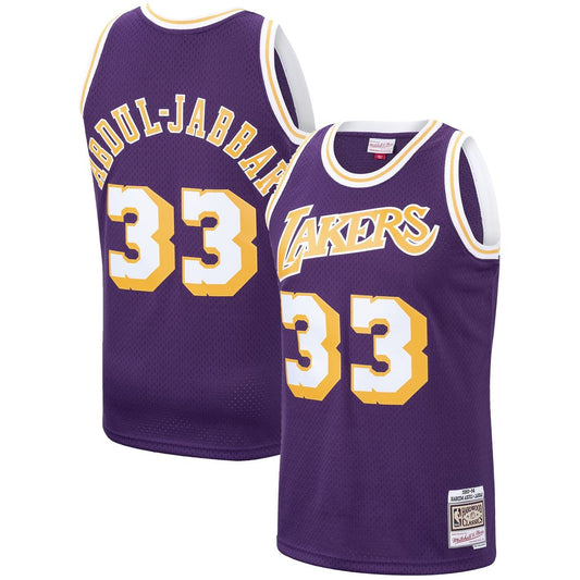 Kareem Abdul - Jabbar Los Angeles Lakers Mitchell & Ness Hardwood Classics Swingman Jersey - Purple